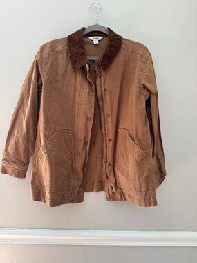 Old Navy Brown Corduroy Collar Chore Jacket Size S